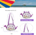 AUONY Swimming Beach Toy Mesh Beach Bag Kids Shell Bag Dinosaur Beach Sand Toy Totes for Holding Shells Beach Toys Sand