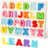 AMOR PRESENT Alphabet Wooden Puzzles, Wooden Shape Puzzles for Kids, Montessori Toddler Puzzles for Boys Girls 3+