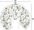 Cute Animals Green Leaf Baby Nursing Pillow Covers for Boy Girl Bear Deer Squirrel Raccoon Owl Boho Leaves Nursing