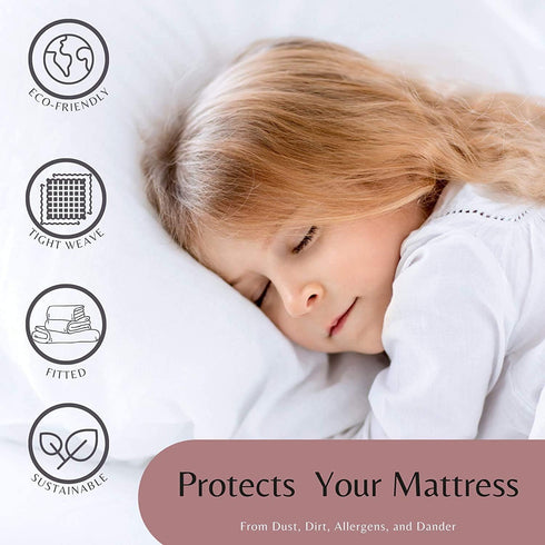 100% 7 52 28) Superity Luxurious Hotel Quality Crib Size Fitted Sheet Cotton Ultra Soft, Skin-Friendly & Hypoallergenic