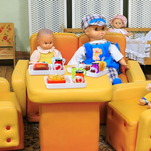 38 Pcs Miniature Food Toy, Dollhouse Accessories, Small Doll Food Set for Pretend Play Kitchen, Hamburger, Fries, Soda
