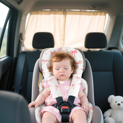 2 Infant Car Seat Insert Cushion, Baby Car Seat Head Body Support for Girls & Boys, Reversible Newborn Car Seat Insert