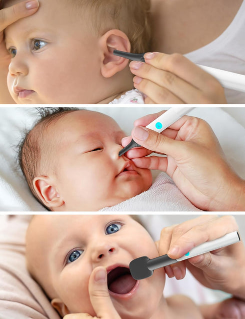 Set 6LED OTTOLIVES Baby Ear, Nose, Throat Examination with HD Camera, Home ENT Scope with Light, Ear Checker Tool, Baby