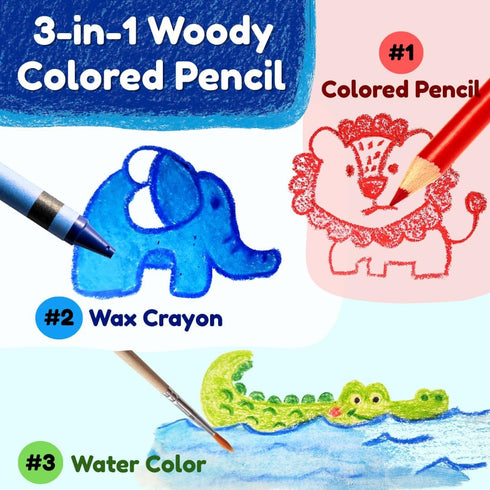 3 1 12 2 SparkBright Club - Jumbo Pencils in function, colors Non-Toxic Toddler Pencils Break-Resistant, Easy Grip