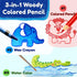 3 1 12 2 SparkBright Club - Jumbo Pencils in function, colors Non-Toxic Toddler Pencils Break-Resistant, Easy Grip