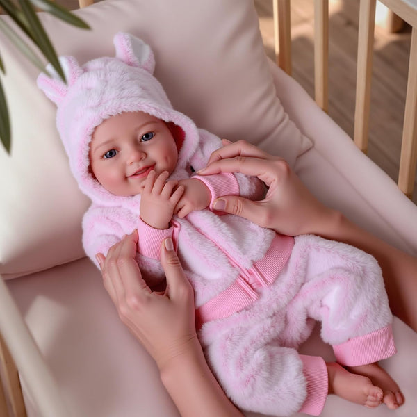 BABESIDE Lifelike Reborn Baby Dolls - 17 Inch Realistic Newborn Baby Doll