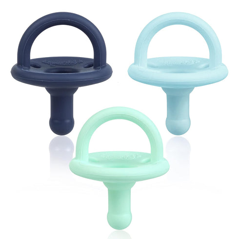 0-18 Set 6 3 Sweet Child Pacifiers Months, of Ultra-Light Silicone Binkies with Collapsible Handle & Air Holes