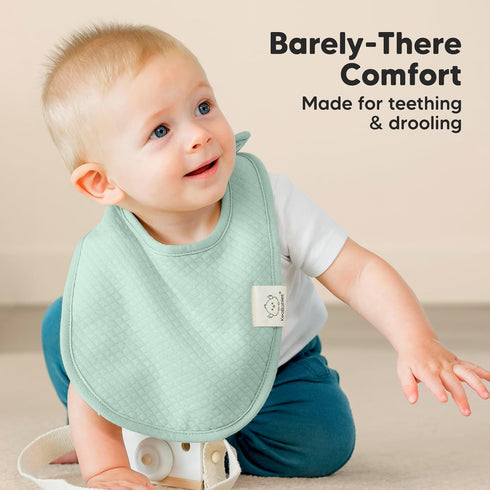 8-Pack Organic Baby Bibs for Baby Girls, Baby Boys - Absorbent Drool Bibs for Spit Ups, Cotton Cloth Baby Bibs