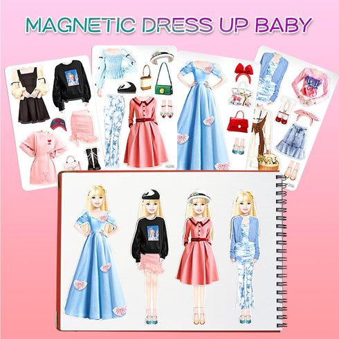 Magnetic Dress Up Paper Dolls - Girls Ages 4-7, Pretty Princess Game, Dress Up Toys, Imaginative Birthday Gifts
