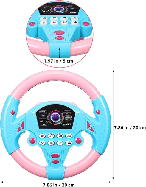 2PCS 4 5 6 TOYANDONA Kids Steering Wheel Toy - Simulated Driving Racing Car Game Toy, Driving Controller Early
