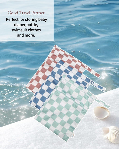 Swimming 3 Pack 3L24 Wet Dry Bag Reusable Waterproof Bag Travel Beach Pool Yoga Gym Bag for Baby Cloth Diaper Swimsuits