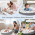 TEEAOE 024 Tummy Baby Lounger for Newborn Months, Portable Infant Seat with Ergonomic Support, Breathable Cotton Baby