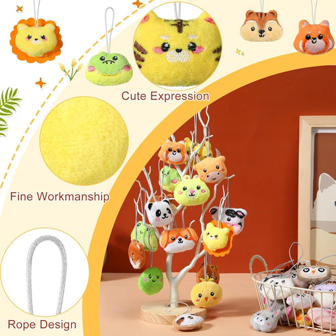 Libima Mini Stuffed Animals Sea Animal Plush Keychain Set, 150 Pcs for Carnival Birthday Classroom Prizes