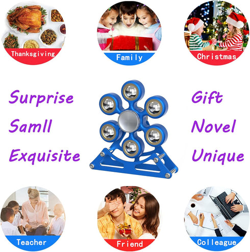 samisoler 4mins Desk Toys for Fidget Ferris-Wheel Spinner: Metal Cool-Gadgets Kinetic-Toy, Cool-Stuff for Kid Children