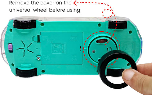 Light Up Transparent Car Toy - Interactive Electric Car Toy for Kids with Music, LED, and Colorful Moving Gears
