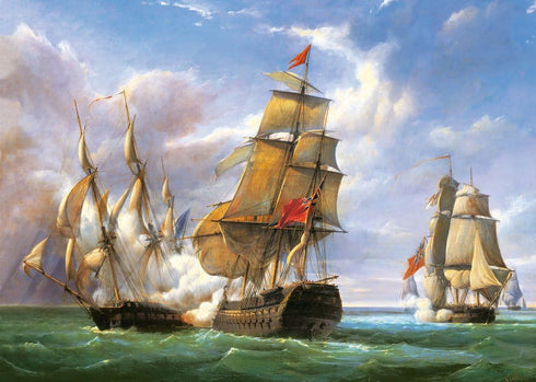 Castorland 3000 Piece Puzzle - Copy of Combat 21st April 1806 P.J. Gilbert