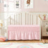 2-Piece Set 52" 28" 14" SiinvdaBZX Satin Crib Sheets & Crib Bed Skirt, x Silky Soft Ruffled Baby Crib Skirt