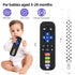Chuya Baby Remote Control Teether Toy, Chew Toy for Babies 0-24 Months, Teething Relief in Black and Purple