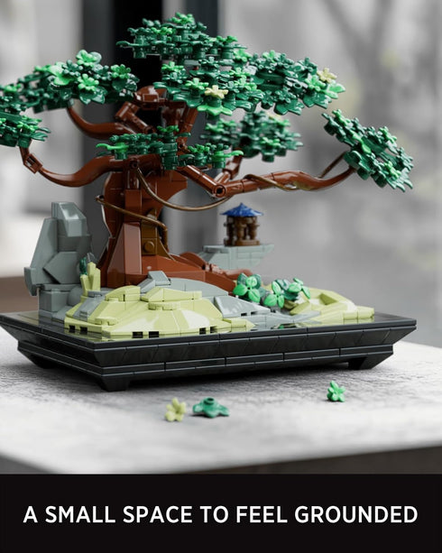 Set, (733 NF10322) Nifeliz CHAN Bonsai Tree Building Artificial Plant Model Toy for Desk or Home Decor, Peaceful Gift