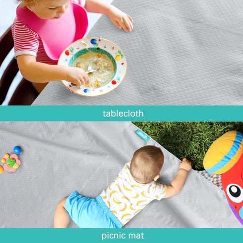 2 Pack 42''46'' Splat Mat for Under High Chair & Arts & Crafts & Eating Mess, Waterproof Baby Playtime Anti-Slip High