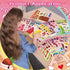 OTAITY 24 Sheets Make Your Own Ice Cream Stickers for Kids Toddlers, Make a Face Sticker Mix and Match Watermelon