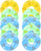 Toyvian 10pcs Mini Swim Rings - Inflatable Doll Lifebuoy Pool Toys for Dollhouse Accessories