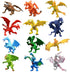 4 Inch Realistic Detail Dragon Toy Set, 12 Pcs Mini Dragon Figures with Gift Box for Kids
