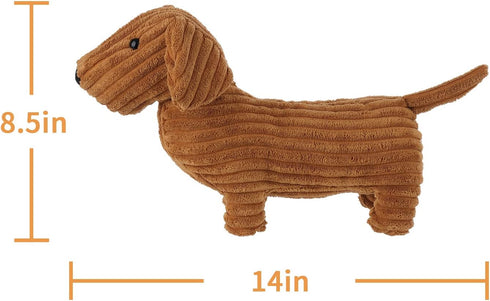 Apricot Lamb Toys 14 Inch Coffee Dachshund Dog Stuffed Animal, Soft Cuddly Toy for Child