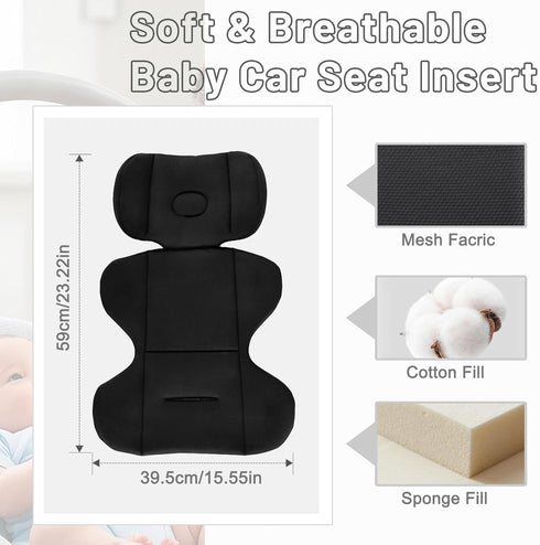 yarboofo Infant Car Seat InsertCarseat Head Support for Baby Preemie Newborn Infant,Babies Insert for Doona