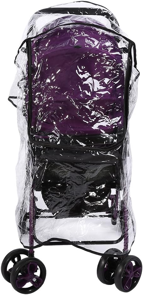 Fdit Clear Baby Stroller Rain Cover, Universal Waterproof PVC Ventilation Windproof Dust Weather Umbrella Pram Cover