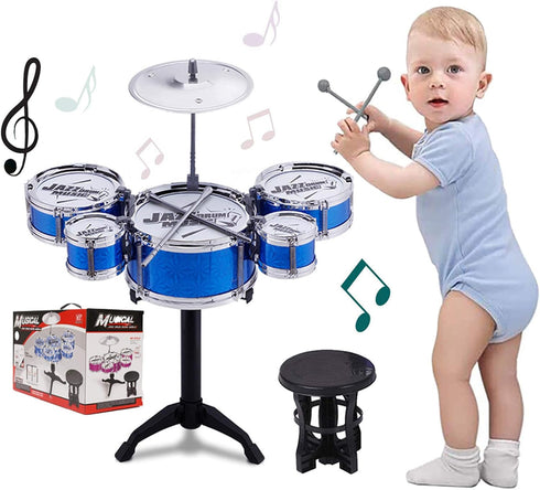 SKLOER Kids Drum Set Toddler Instrument Set Educational Percussion Stimulating Childrens Creativity Drum