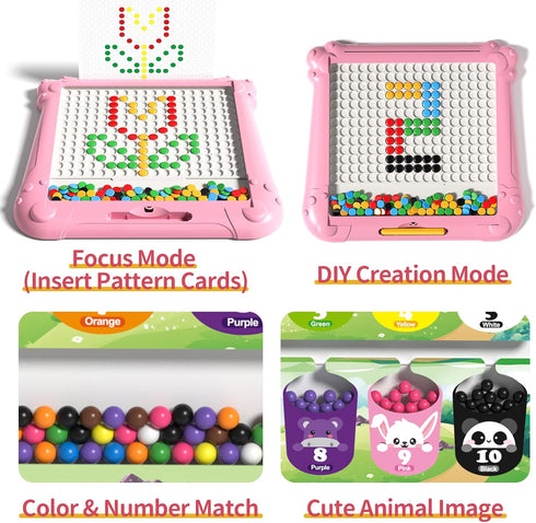 Ci Vetch 2-IN-1 3 4 5 6 7 8 Large Magnetic Drawing Board for Toddlers Kids, Magnetic Color and Number Maze, Magnetic