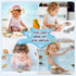 Bath Toys Floating Boats with Bathing Spoon - 11 PCS Bathtub Toy for Babies & Water Table Fun