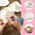 36 Set Nuenen Color Your Own Tea Party Paper Cups with Handles Disposable Tea Cups and Saucers Plates DIY Coloring