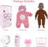 17 Inch 3+ Aori Black Baby Dolls Realistic Black Doll with Light Weighted Soft Body & Pink Outfits for Girls | Pretend