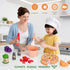 Funpynani 80pcs Set Playset Pretend Play Kitchen for Toddlers, Kids Cookware