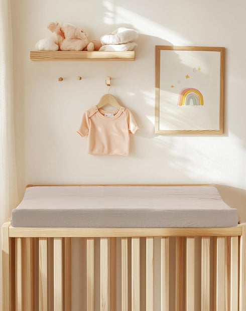 2 Pack, Changing Pad Cover for Baby Boy Girl Muslin Changing Table Pad Covers with Boho Style, Neutral Nursery Bedding