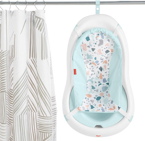Fisher-Price 4-in-1 2 Baby to Toddler Bath Sling 'N Seat Tub with Removable Infant Support and Toys, Pacific Pebble
