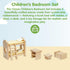 Set PlanToys Wooden Childrens Room Classic for Montessori Small World Play | Creative Role Play and Social Interaction