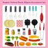 Set, Playset AuroTops Pink Kitchen Toy Kids Grill with Smoke, Sound & Light, Little Chef Play,Cooking Interactive Toys
