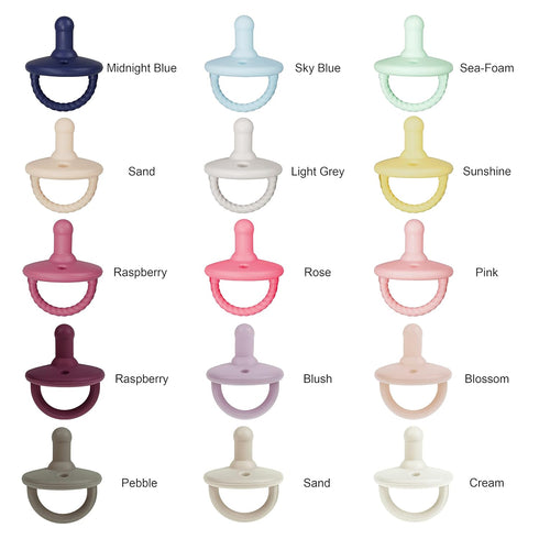 0-18 Set 6 3 Sweet Child Pacifiers Months, of Ultra-Light Silicone Binkies with Collapsible Handle & Air Holes