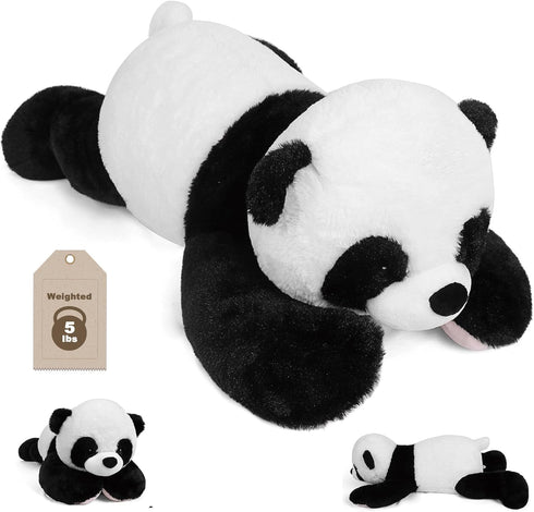 JellyMallow 5 lbs 24" Weighted Stuffed Animals Panda Plushie, Cute Panda Weighted