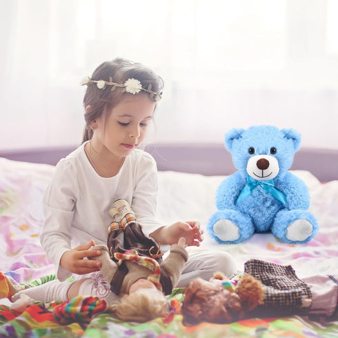 Jenaai 16 Pieces Stuffed Animals, 13.8 Inch Plush Bears with Bow for Baby Shower Wedding Christmas Birthday Favors
