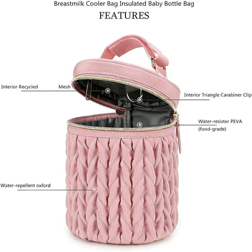 Vmohuyktx 2 8oz Premium Insulated Thermal Bottle Bag for Milk Storage Capacity Holds Bottles Fabric Materials Wine Bag