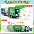 12'' Set 4 HOLYFUN Electric Garbage Truck with Front Loader/Metal Cab, Friction-Powered Recycling Vehicle