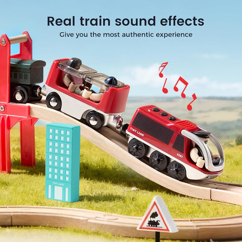Set 3 4 5 Tiny Land Battery Operated Action Locomotive Train - Powerful Engine Bullet Train Compatible with Major Brand