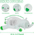 24in Weighted Elephant Stuffed Animal, 4.2Lb Plushie Throw Pillow for Adults, Boys, and Girls (Green)