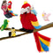Tezituor Macaw Parrot Stuffed Animals with Babies, 18'' Mommy Stuffed Parrot Plush