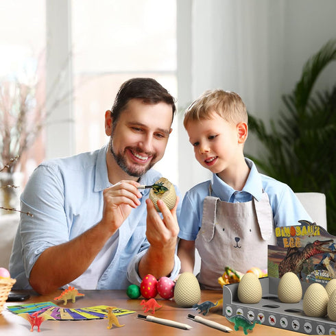 EARTH'SCODE Dinosaur Eggs, 12 Pcs Excavation Dig Kit, Dinosaur Toys for Kids, Party Gifts for Ages 6-12