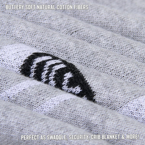 100% Cozy Knit Baby Swaddle Blanket - Luxury Cotton Soft Receiving Swaddle Crib Stroller Blanket for Shower Gift